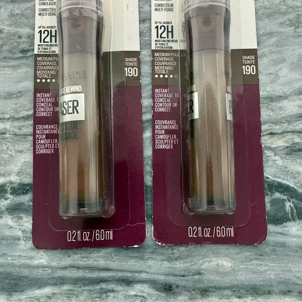 Maybelline Instant Age Rewind Eraser Multi-Use Concealer Shade 190 2-Pack 0.2oz